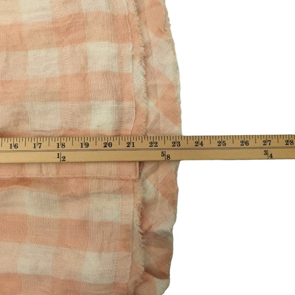 Free People Sleeveless Top Womens S Tank Pink White Check Hidden Button Front - Picture 6 of 14